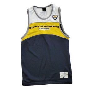 Fubu 90s Y2K Tank Top Muscle Jersey Mens M Colorblock Colorful Athletic True Vtg